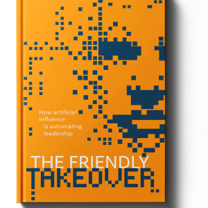 A 3D book mock-up of The Friendly Takeover by Michael Collins
